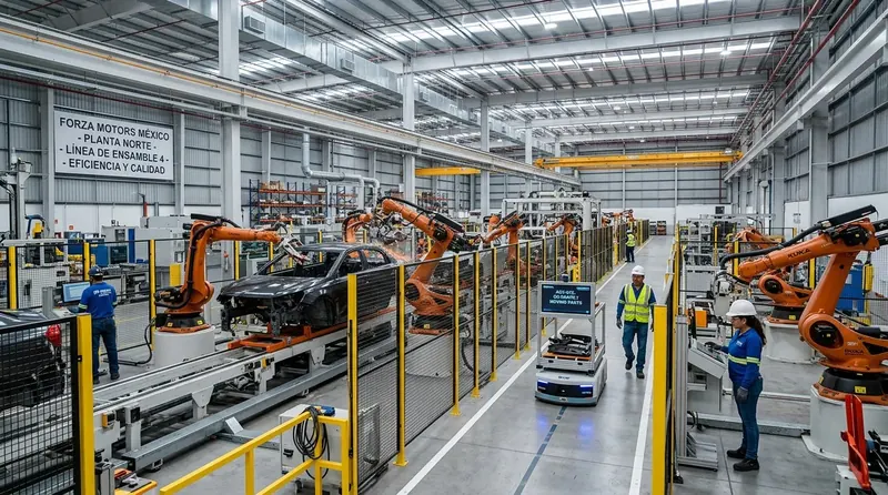 El Nearshoring automotriz impulsa récord de 18,000 celdas robóticas instaladas en el norte y bajío de México